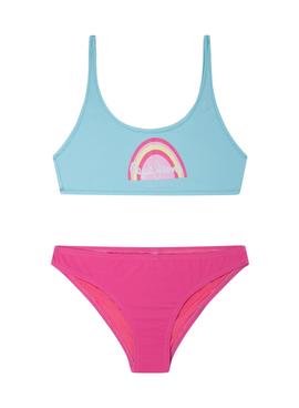 Bikini Pepe Jeans Jessa Azul y Rosa para Niña