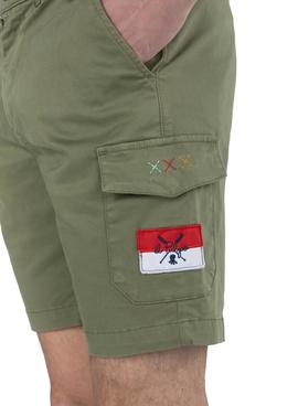 Bermuda El Pulpo Patch Cargo Verde Hombre