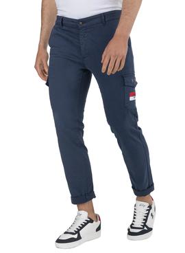 Pantalon El Pulpo Patch Cargo Marino Hombre