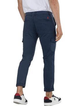 Pantalon El Pulpo Patch Cargo Marino Hombre