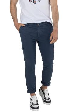 Pantalon El Pulpo Patch Cargo Marino Hombre