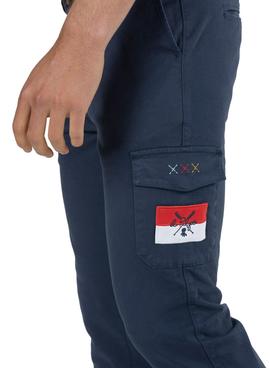 Pantalon El Pulpo Patch Cargo Marino Hombre