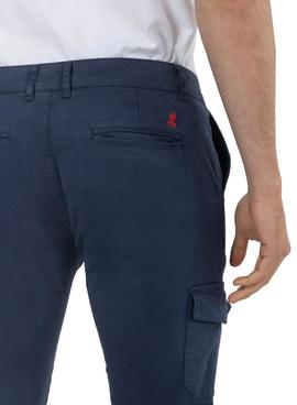 Pantalon El Pulpo Patch Cargo Marino Hombre