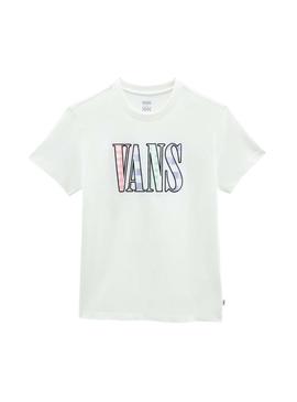 Camiseta Vans Mixed Up Gingham Blanca Mujer