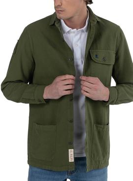 Sobrecamisa El Pulpo Label Detail Verde Hombre