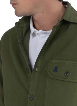Sobrecamisa El Pulpo Label Detail Verde Hombre
