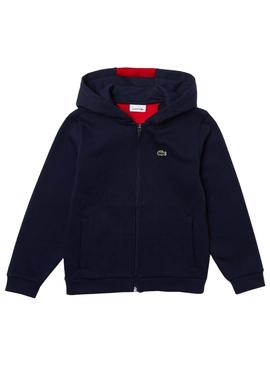 Sudadera Lacoste Franja  Marino Para Niño