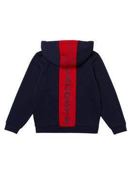 Sudadera Lacoste Franja  Marino Para Niño