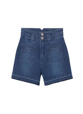 Short Vaquero Mayoral Bolsillos Azul Oscuro Niña