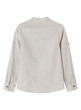 Camisa Name It Fish Camel Beige para Niño