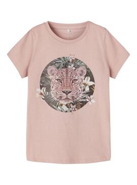 Camiseta Name It Hilea Animal Rosa para Niña