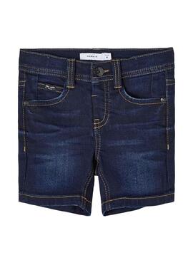 Bermuda Name It Sofus Denim Azul Oscuro para Niño