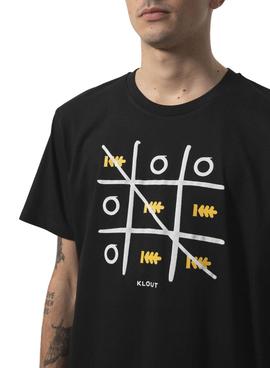 Camiseta Klout 3 En Raya Negra Para Hombre y Mujer