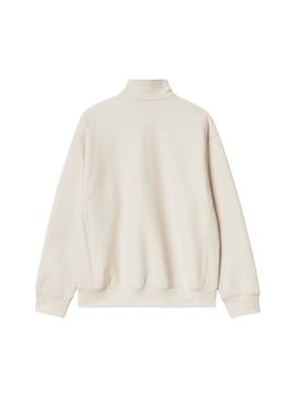 Sudadera Carhartt Half Zip American Script Beige