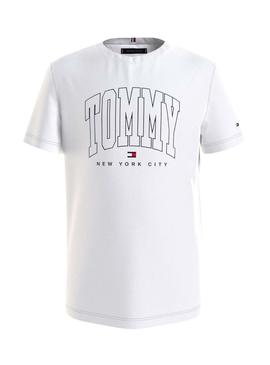 Camiseta Tommy Hilfiger Bold Varsity Logo Blanca