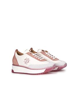 Zapatillas Popa Antofalla Fluor Blanco y Rosa Para Mujer