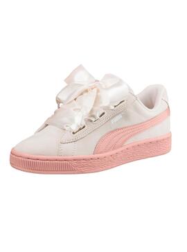 Zapatillas Puma Suede Heart Jewel JR Blanco