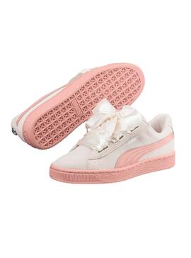 Zapatillas Puma Suede Heart Jewel JR Blanco