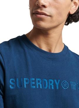 Camiseta Superdry Vintage Corp Logo Azulón Hombre