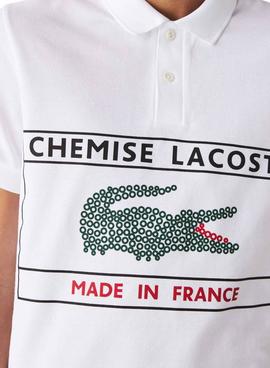 Polo Lacoste Made In France Blanco Para Hombre