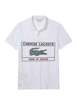 Polo Lacoste Made In France Blanco Para Hombre