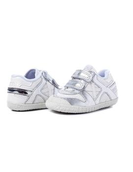 Zapatilla Munich Baby Goal VCO 1431 Plata Niña