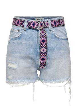 Short Vaquero Only Robin Vintage Azul para Mujer