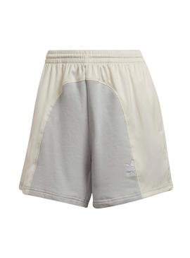 Short Adidas Adicolor Split Trefoil Beige y Gris 