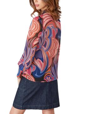 Camisa Naf Naf Fluida Estampado Multicolor Mujer