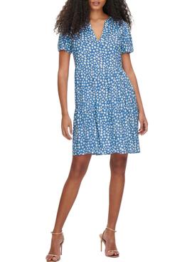 Vestido Only Zally Estampado Floral Azul Mujer