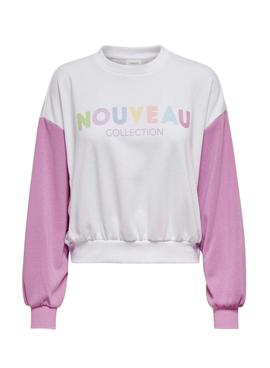 Sudadera Only Nolia Blanca para Mujer