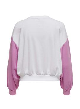 Sudadera Only Nolia Blanca para Mujer