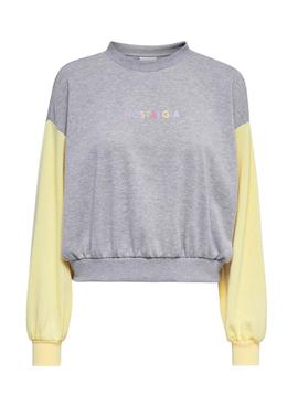 Sudadera Only Nolia Gris para Mujer