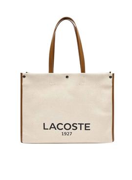 Bolso Lacoste Natural Beige para Mujer