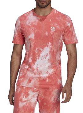 Camiseta Adidas Essential Tie Dye Rosa para Hombre