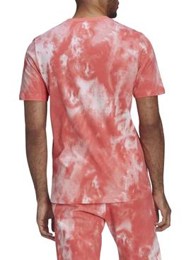 Camiseta Adidas Essential Tie Dye Rosa para Hombre