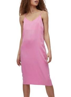 Vestido Vila Viamazed Strap Rosa Para Mujer