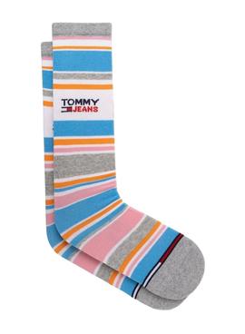 Calcetines Tommy Jeans Rayas Multicolor para Mujer