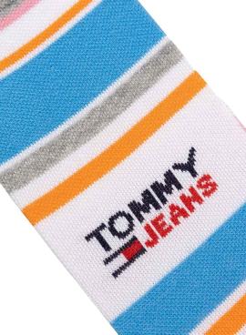 Calcetines Tommy Jeans Rayas Multicolor para Mujer