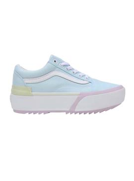 Zapatillas Vans Old Skool Stacked Azules Mujer