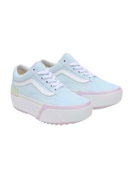 Zapatillas Vans Old Skool Stacked Azules Mujer