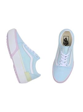 Zapatillas Vans Old Skool Stacked Azules Mujer