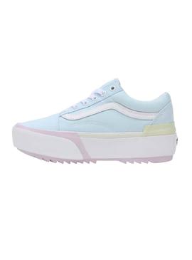 Zapatillas Vans Old Skool Stacked Azules Mujer