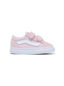 Zapatillas Vans Old Skool Velcro Rosa