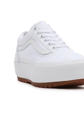 Zapatillas Vans Old Skool Stacked Blancas Mujer