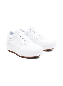 Zapatillas Vans Old Skool Stacked Blancas Mujer