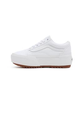 Zapatillas Vans Old Skool Stacked Blancas Mujer