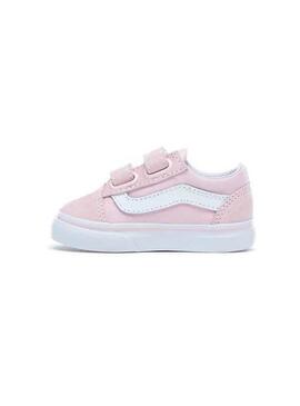 Zapatillas Vans Old Skool Velcro Rosa