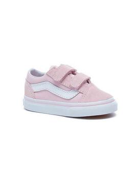 Zapatillas Vans Old Skool Velcro Rosa