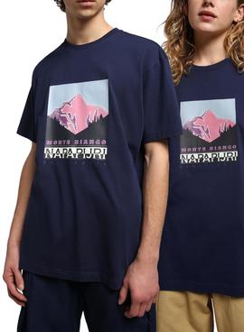 Camiseta Napapijri Quintino Marino Hombre y Mujer